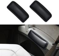 🚗 oyocam car armrest pads (2 pcs) - soft leather center console knee leg elbow cushion pad for car accessories - knee cushion armrest leather cushion (black) логотип