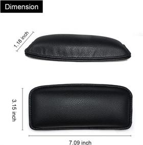 img 3 attached to 🚗 OYOCAM Car Armrest Pads (2 Pcs) - Soft Leather Center Console Knee Leg Elbow Cushion Pad for Car Accessories - Knee Cushion Armrest Leather Cushion (Black)