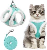 🐾 escape proof cat harness and leash set - soft plush vest for walking outdoor, adjustable easy control pet harness with reflective strap - ideal for puppy, kitten, rabbit, and ferrets логотип