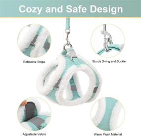 img 2 attached to 🐾 Escape Proof Cat Harness and Leash Set - Soft Plush Vest for Walking Outdoor, Adjustable Easy Control Pet Harness with Reflective Strap - Ideal for Puppy, Kitten, Rabbit, and Ferrets