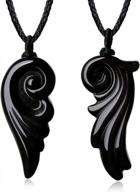 стильное ожерелье с подвеской из черного обсидиана от coai wing: идеально подходит для любителей моды логотип