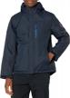 water and wind resistant men's hooded jacket with chest pocket by hfx logo