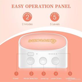 img 3 attached to 🤱 Wearable Breast Pump: Portable Hands-Free Electric Milk Extractor - 2 Modes, 5 Levels, Rechargeable, with Massage and Pumping Mode - Pink