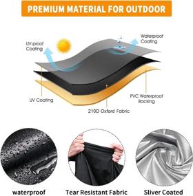 img 3 attached to 🛡️ Waterproof Mobility Scooter Cover - Accessories for 3&4 Wheel Scooters, 55" L x 26" W x 36" H