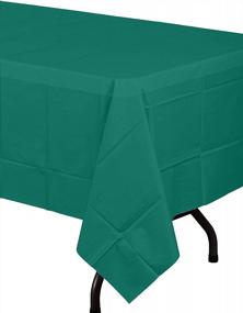 img 2 attached to Dark Green Rectangle Table Cover - 12-Pack Premium Plastic Tablecloth 54In. X 108In. For Enhanced SEO