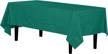 dark green rectangle table cover - 12-pack premium plastic tablecloth 54in. x 108in. for enhanced seo logo