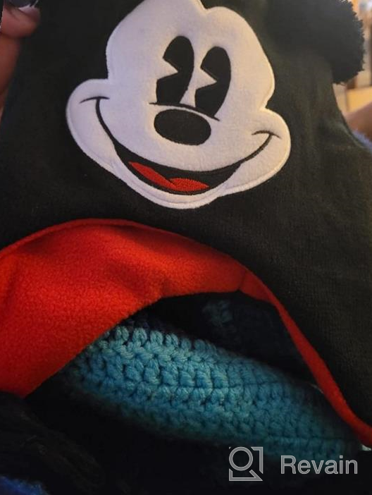 img 1 attached to 🐭 Disney Adult Mickey Mouse Winter Laplander Hat with Jumbo Pom Ears review by Kevin Greer