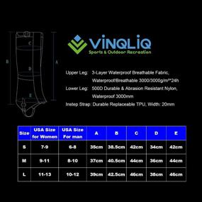 img 1 attached to Waterproof And Breathable High Leg Gaiters For Hiking, Skiing, Snow Climbing, And Hunting – Vinqliq Men'S And Women'S Gaiters (Black, Large)