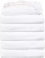 queen size white microfiber fitted bottom sheet 6-pack deep pocket sheets логотип