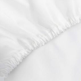 img 3 attached to Queen Size White Microfiber Fitted Bottom Sheet 6-Pack Deep Pocket Sheets