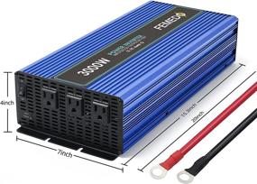 img 3 attached to 3000W Power Inverter - 3000 Watt Modified Sine Wave Inverter with 3 🔌 AC Outlets - DC 12V to AC 110V Converter for Car RV Truck (Blue)