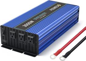 img 4 attached to 3000W Power Inverter - 3000 Watt Modified Sine Wave Inverter with 3 🔌 AC Outlets - DC 12V to AC 110V Converter for Car RV Truck (Blue)