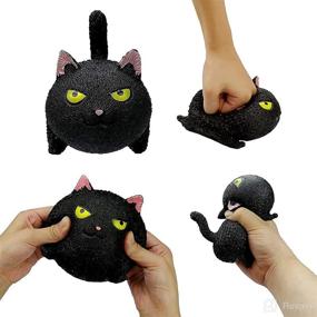 img 2 attached to Cat Shaped Stress Relief Squeeze Adults Baby & Toddler Toys