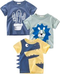 img 3 attached to 🦖 Dress Your Little Explorer in Style with DEEKEY Toddler Dinosaur T-Shirts – Boys' Clothing Collection