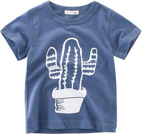 img 1 attached to 🦖 Dress Your Little Explorer in Style with DEEKEY Toddler Dinosaur T-Shirts – Boys' Clothing Collection