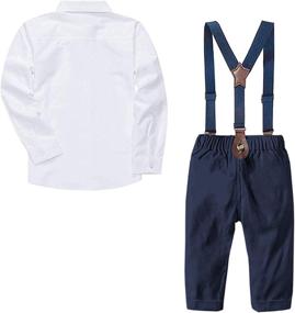 img 3 attached to Tuxedo Button Up Suspender Wedding Clothes Boys' Clothing ~ Suits & Sport Coats