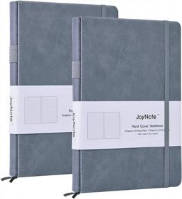 img 4 attached to 📔 JoyNote 2 Pack Hardcover Notebook, Premium Thick Paper Faux Leather Writing Journal with Pen Loop, 96 Sheets/192 Pages, 2 Bonus Plan Stickers, 5.75 x 8.25 inches, Gray
