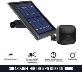 img 3 attached to Black 2-Pack Wasserstein Solar Panels With Internal Batteries Compatible With Blink Outdoor & Blink XT2/XT Cameras - Camera Not Included