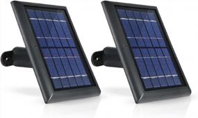 img 4 attached to Black 2-Pack Wasserstein Solar Panels With Internal Batteries Compatible With Blink Outdoor & Blink XT2/XT Cameras - Camera Not Included