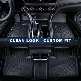 img 2 attached to Premium Custom Fit All Weather Floor Mats for 2021-2022 Hyundai Santa Fe Hybrid - Front & Rear Set by JDMON in Black