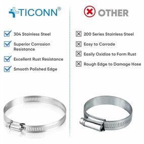 img 1 attached to 12PCS 1''-2'' 304 Stainless Steel Hose Clamp Set By TICONN - Ideal For Pipe, Intercooler, Plumbing, Tube & Fuel Line.