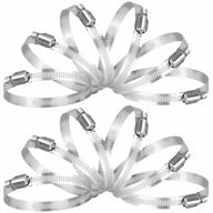 12pcs 1''-2'' 304 stainless steel hose clamp set by ticonn - ideal for pipe, intercooler, plumbing, tube & fuel line. logo