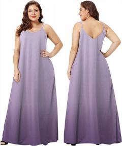 img 1 attached to Plus Size Women'S Sleeveless Maxi Dress With Pockets For Casual Wear By Wolddress
