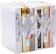 adjustable bookend organizer - extends up to 19 inches, perfect for office desk accessories & books! logo