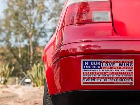 img 2 attached to 🌍 Diverse and Empowering: Syracuse Cultural Workers' In Our America - Black Lives Matter and Love Wins Car Magnet & Bumper Sticker