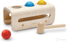 img 1 attached to PlanToys Hammering Sustainable Rubberwood Non Toxic