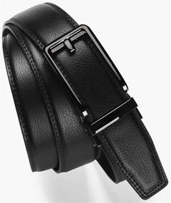 img 1 attached to Chaoren Click Ratchet Belt Dress Sliding Buckle Mens Belt Adjustable Trim Exact Fit Click Men's Accessories best: Belts