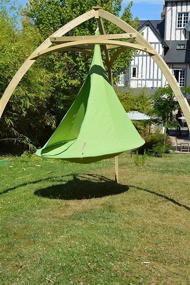 img 3 attached to Green Vivere Single Cacoon Hammock For Solo Relaxation