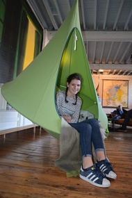 img 2 attached to Green Vivere Single Cacoon Hammock For Solo Relaxation
