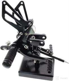 img 4 attached to Fully Adjustable Motorcycle Rearset Foot Pegs Footrests for GSXR750 GSXR600 1996-2005, GSXR1000 2000-2004, SV650 SV650S SV1000 SV1000S 1998-2014