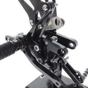 img 1 attached to Fully Adjustable Motorcycle Rearset Foot Pegs Footrests for GSXR750 GSXR600 1996-2005, GSXR1000 2000-2004, SV650 SV650S SV1000 SV1000S 1998-2014