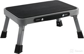 img 4 attached to 🌳 TreeLen Folding Metal Step Stool - 1-Step, 330lbs Capacity, Portable Step Ladder, Non-Slip & Sturdy
