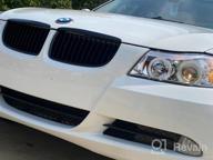 img 1 attached to Black Bezel Halogen Type LED Halo Ring Eye Lid Projector Headlights For 2006-2008 BMW E90 3 Series 4 Door Sedan review by Marcus Amillion