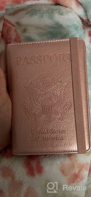 img 1 attached to Rose Gold ACdream Passport & Vaccine Card Holder - RFID Blocking Travel Documents Organizer Protector review by Greg Moore