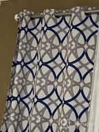 img 1 attached to Red And Gray Alexander Thermal Blackout Grommet Unlined Window Curtain Set Of 2 Panels, 52X96 Inch With Spiral Geo Trellis Pattern - DriftAway review by Steve Yang
