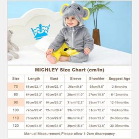 img 1 attached to Toddler Animal Hooded Jumpsuit - MICHLEY Baby Boys Girls Winter Autumn Flannel Romper Costume