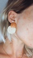 img 1 attached to 🌻 TenFit Rattan Earrings: Handmade Straw Wicker Dangle Earrings for Women - Lightweight Vacation Jewelry review by Carrie Garling