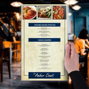 img 3 attached to 100-Count StoreSMART Rigid Plastic Menus - 8.5" X 14" Size For Easy Display