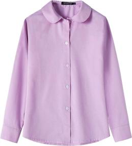 img 4 attached to 👧 Spring Gege Girl's School Uniform Sleeve Clothing with Tops, Tees, and Blouses