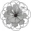 scwhousi galvanized metal flower wall decor - stunning 12-flower art wall hanging for home garden, patio, fence - indoor/outdoor silver home accents logo