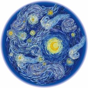 img 4 attached to Bgraamiens Puzzle-Starry Starry Night-1000 Pieces Creative Round Blue Board Jigsaw Puzzles Inspired By Van Gogh
