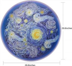 img 2 attached to Bgraamiens Puzzle-Starry Starry Night-1000 Pieces Creative Round Blue Board Jigsaw Puzzles Inspired By Van Gogh