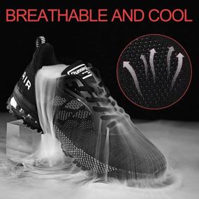 img 1 attached to Дышащие женские спортивные кроссовки на воздушной подушке - модные сетчатые кроссовки с возможностями тенниса, тренажерного зала и работы