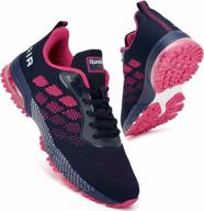 breathable women's air cushion athletic running shoes - fashionable mesh sneakers with tennis, gym and work capabilities logo