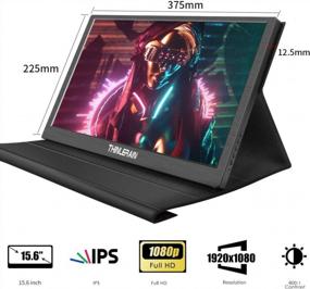 img 3 attached to Portable Monitor Thinlerain 1920X1080P External 15.6", 60Hz, Built-In Speakers, Wall Mountable, T-156-USB C, HDMI