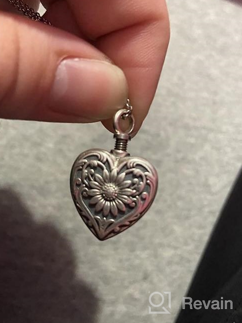 img 1 attached to Sterling Silver Cremation Jewelry - SOULMEET Urn Necklace To Cherish Memories & Keep Loved Ones Near You review by Darrion Hudson